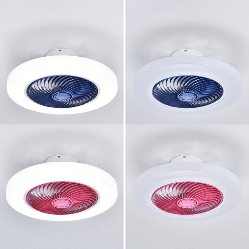Kreisförmige Acryl -LED -Deckenlüfter minimalistisch halb flush montiertes Licht für Schlafzimmer