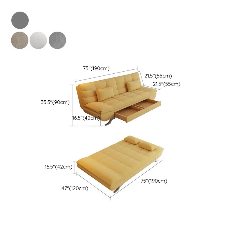 25" Wide Glam Sofa Bed Futon Cushion Back Sleeper Sofa with Storage