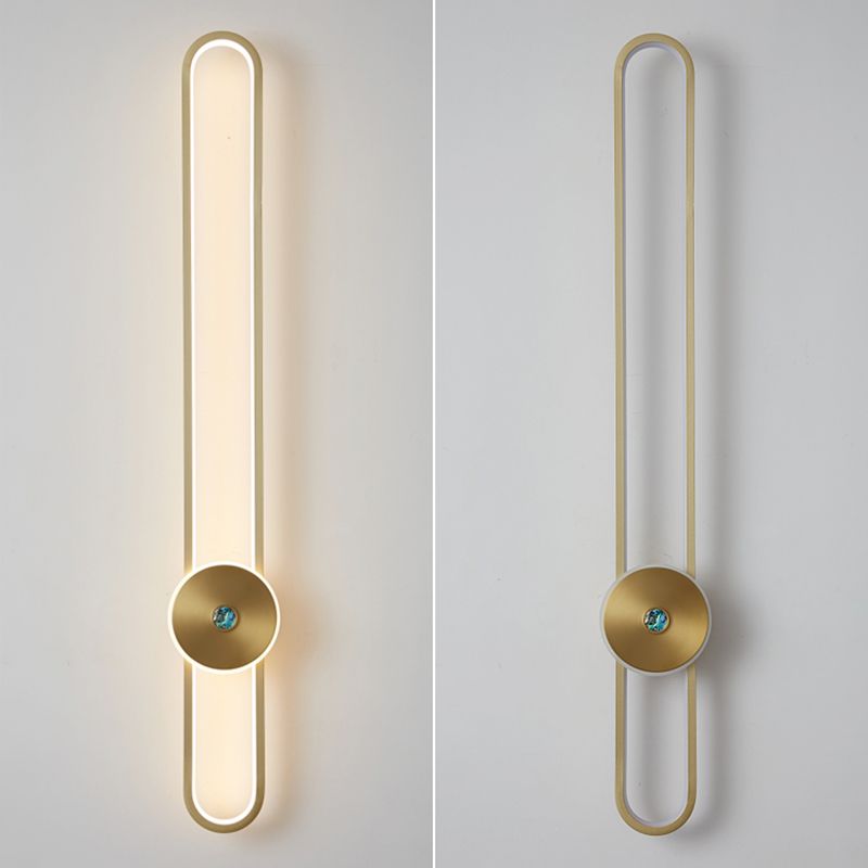 Modern Style Wall Mounted Sconce Black/Gold Wall Lights for Living Room