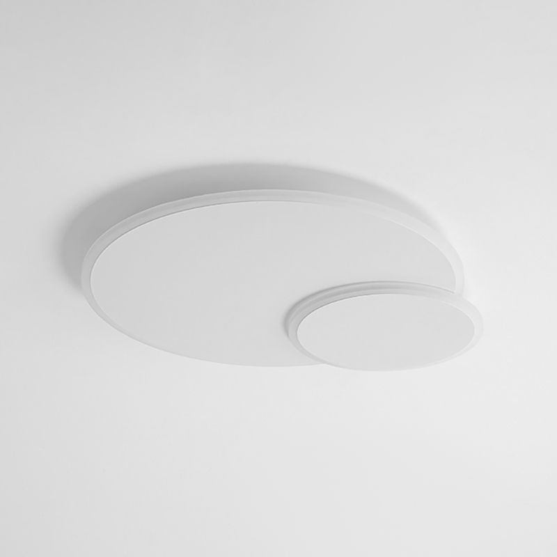 Plafonnier LED en acrylique blanc, de style moderne et concis, en fer laqué, circulaire, encastré