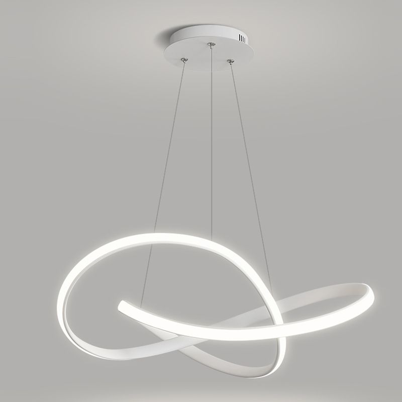 Noordse lineaire kroonluchter metalen metalen LED -kroonluchter hanger voor woonkamer