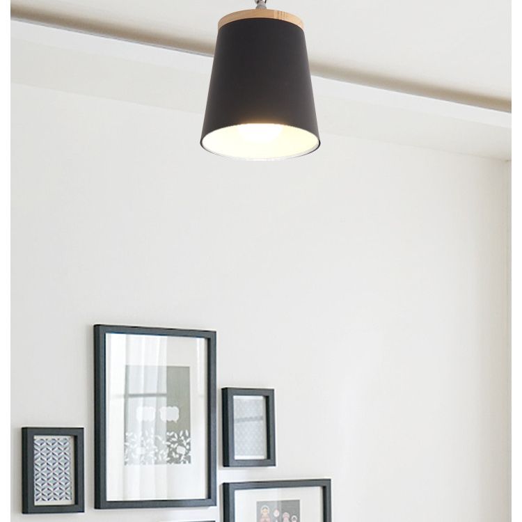 1 Light Semi Flush Mount Light Macaron Metal Ceiling Mount Chandelier for Bedroom