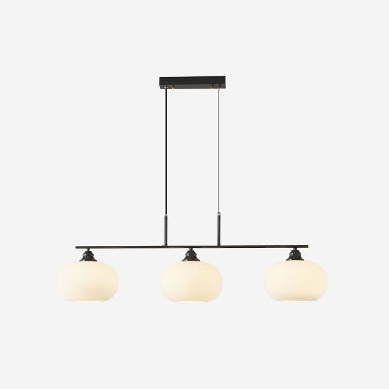 Modern Golden/Black Ceiling Light Metal/Glass Kitchen Island Lighting for Home