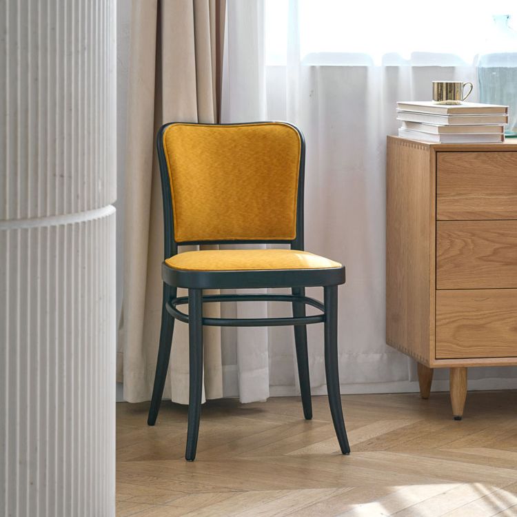 Modern Upholstered Armless Chair Kitchen Solid Wood Dining Side Chair