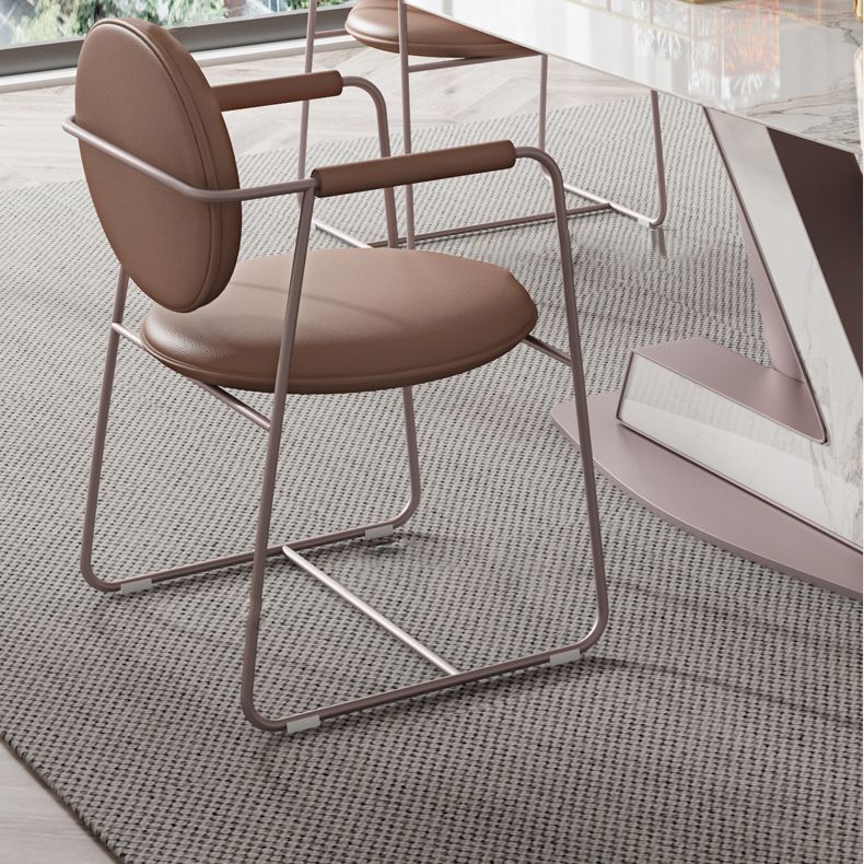 Dining Room Set Modern Sintered Stone Table with Pedestal Base Rectangle Dining Set for Restaurant