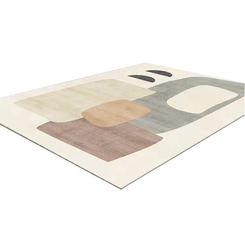 Simplicity Area Rug Polyester Indoor Carpet Stain Resistant Rug for Living Room Decoration