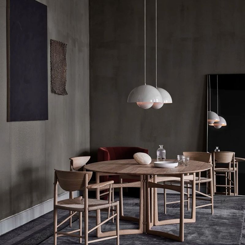 Modern Nordic Geometric Pendant Light Wrought Iron Macaron Hanging Lamp for Interior Spaces