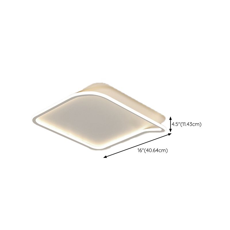 Contemporary Ceiling Light White LED Flush Mount Lighting for Home
