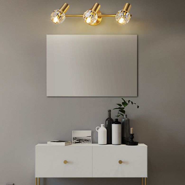 Circle Vanity Wall Lights Assemblées de vanité de cuivre de style luxe moderne