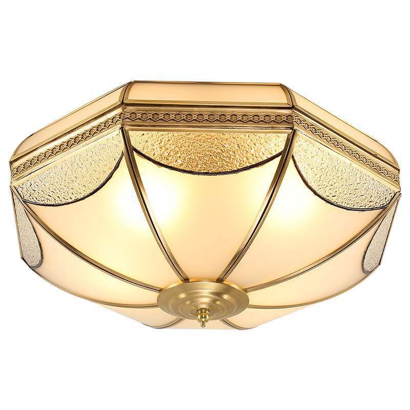 Bronze Ceiling Mount Light Fixtures Colonial Ceiling Flush Mount Lights with Glass Shade