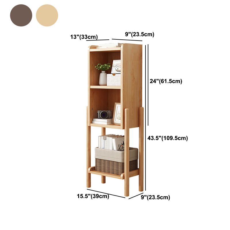 Modern Style Bookshelf Open Solid Wood Shelf Bookcase for Home