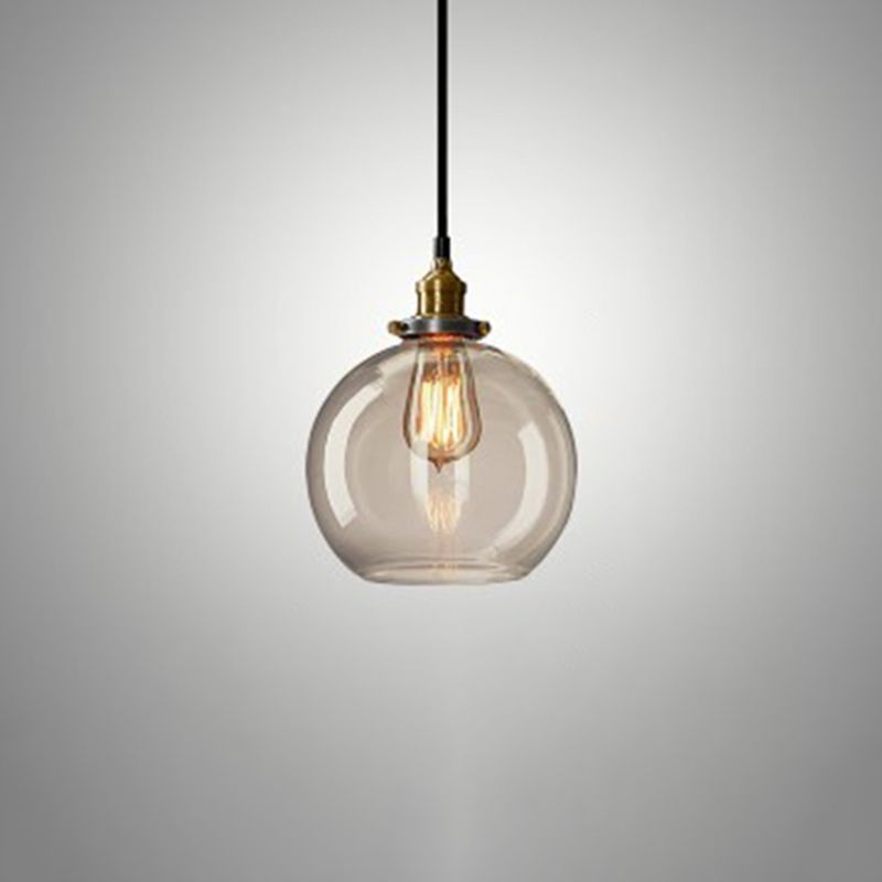 1 luminaire de suspension en verre industriel léger léger pour restaurant