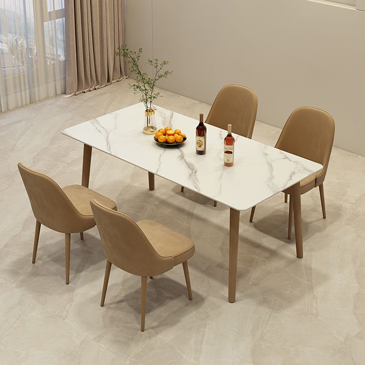 Contemporary Style Upholstered 4 Legs Dining Chairs for Living Room