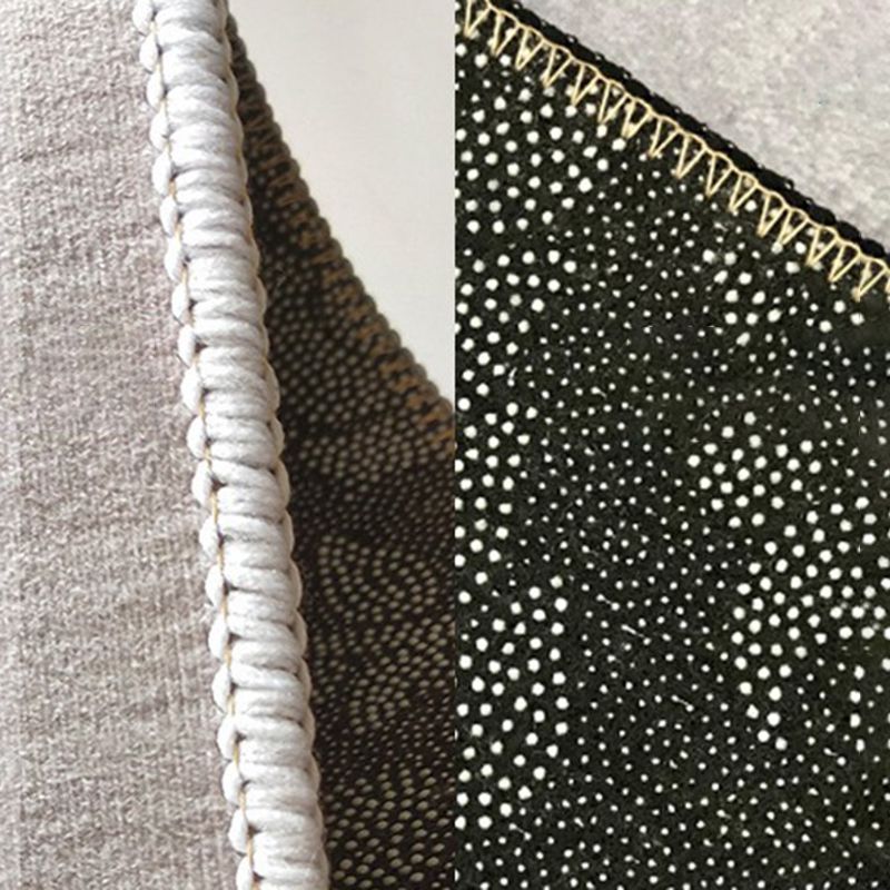 Black Simple Carpet Polyester Striped Carpet Non-Slip Backing Carpet for Living Room