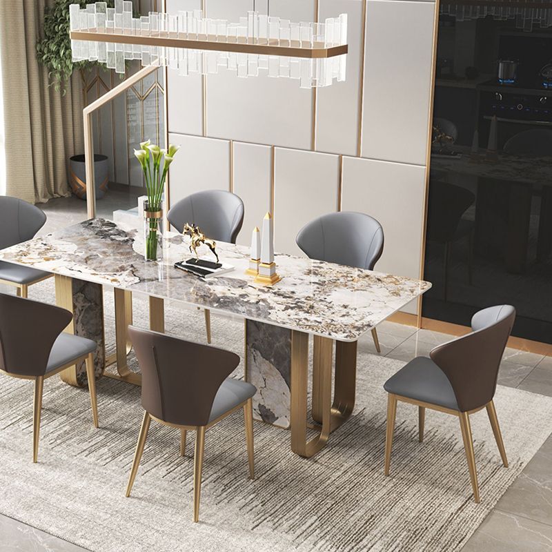 Luxury 1/2/3/5/6/7/8/9 Pieces Dining Set with Stone Dining Table and Chairs Dinette Set
