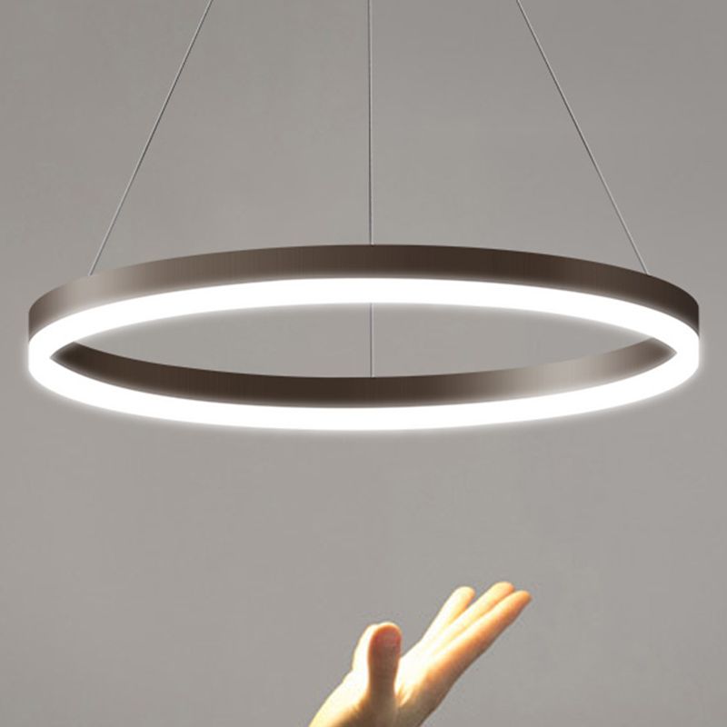 Forme de roue Métal Pendre Luminure de style moderne 1 Light Hanging Lightture