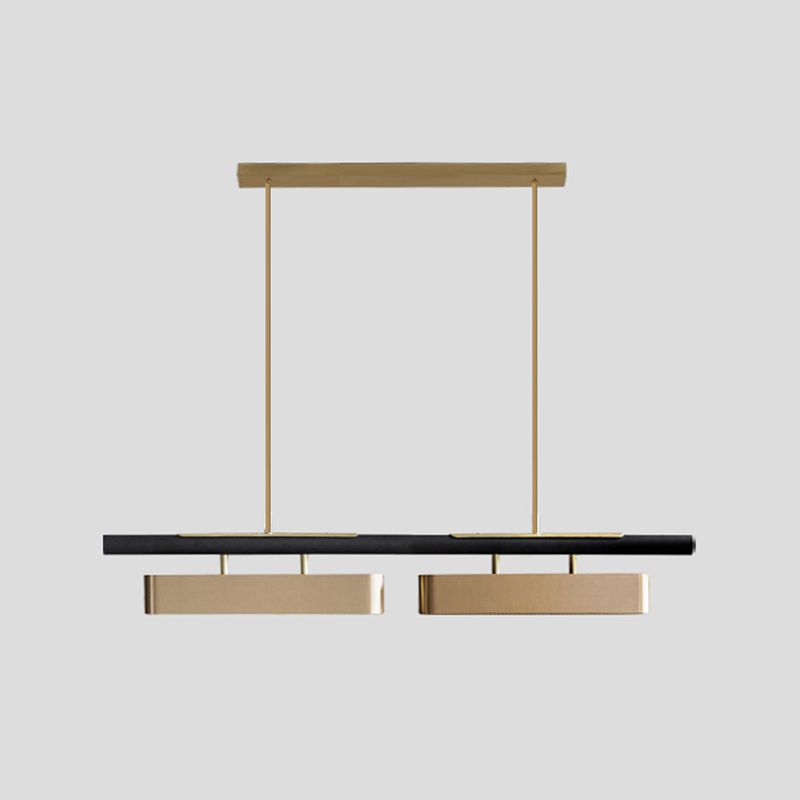 Rechteck Island Leuchte moderne Restaurant LED Hängende Lampe mit Metallschatten