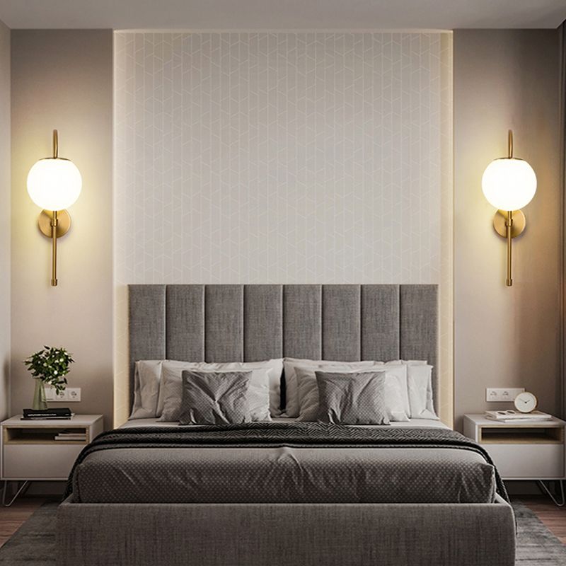 Nordische Wand montieren leichte moderne einfache Glasschatten Wandleuchte für Wohnzimmer