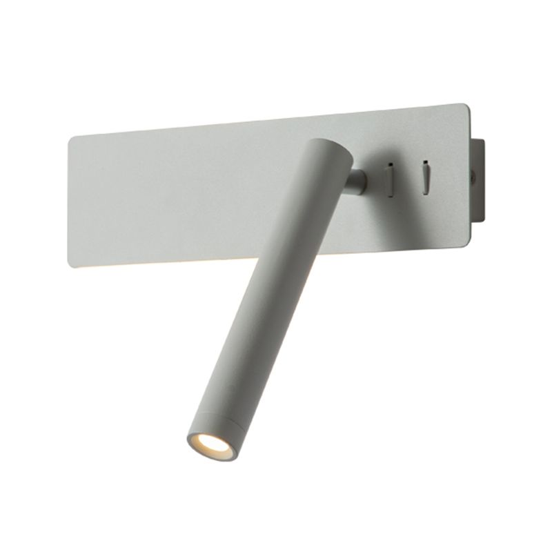 Modern Aluminum Wall Light Rectangle 2 Lights Reading Wall Sconce for Bedroom