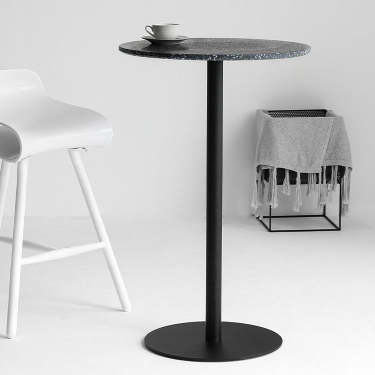 Square and Round  Pedestal Bar Table Modern Outdoor Stone Bar Table