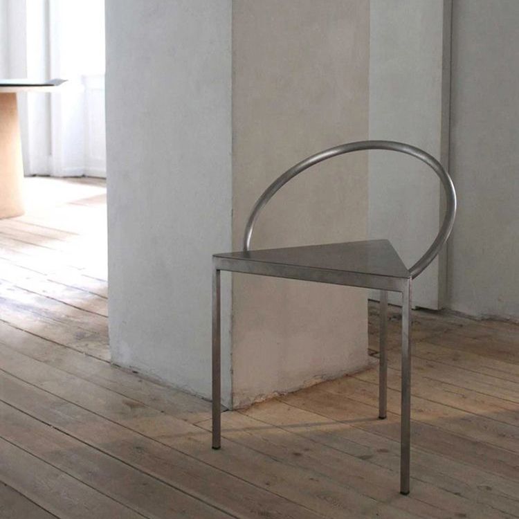 Industrial Arm Chair Metal Open Back Dining Room Chair for Dining Room
