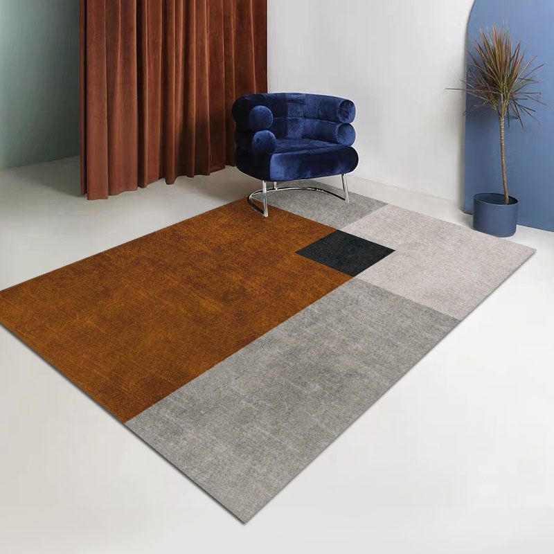 Contemporary Graphic Pattern Rug Polyester Area Rug Stain Resistant Carpet for Home Decoration