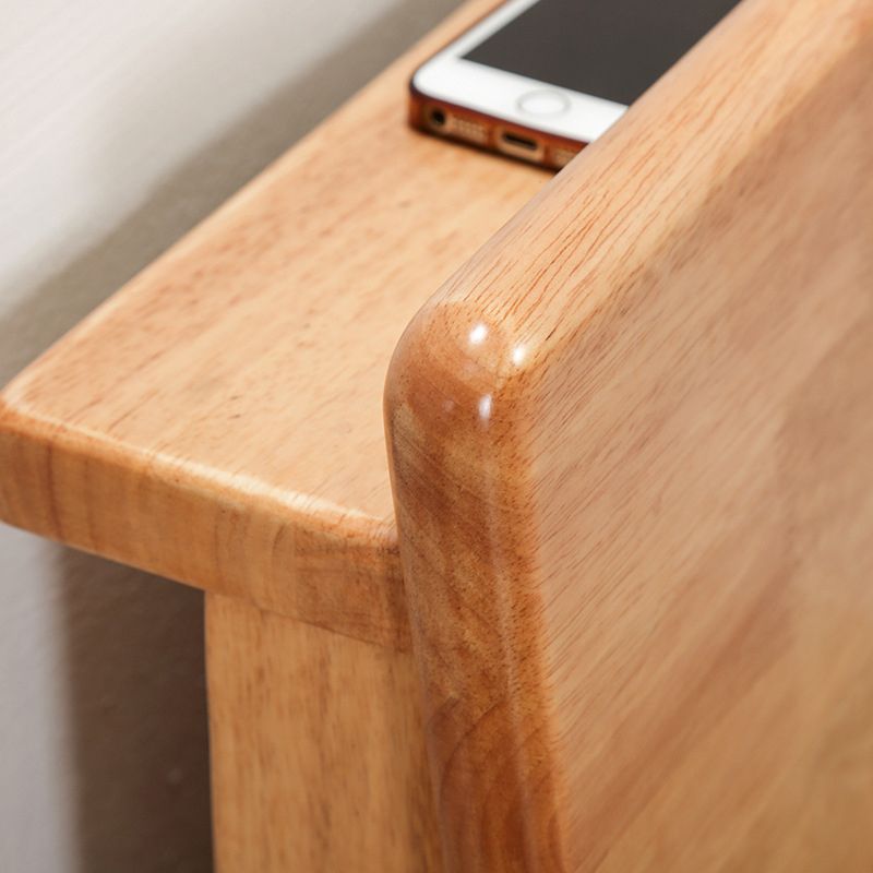 Scandinavian Solid Wood With Headboard and Footboard Panel Bed