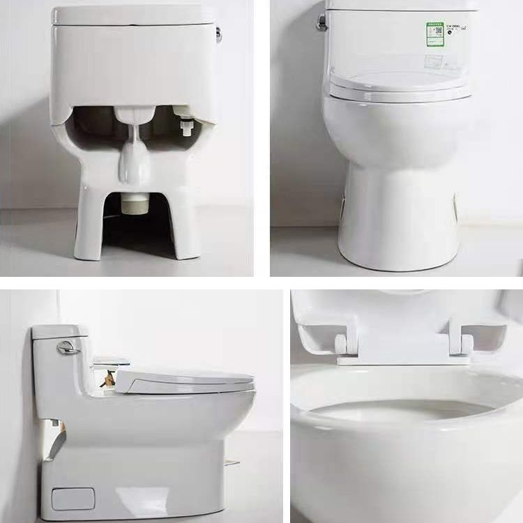 Modern Ceramic Siphon Jet Toilet Bowl Floor Mount Flush Toilet with Toilet Seat