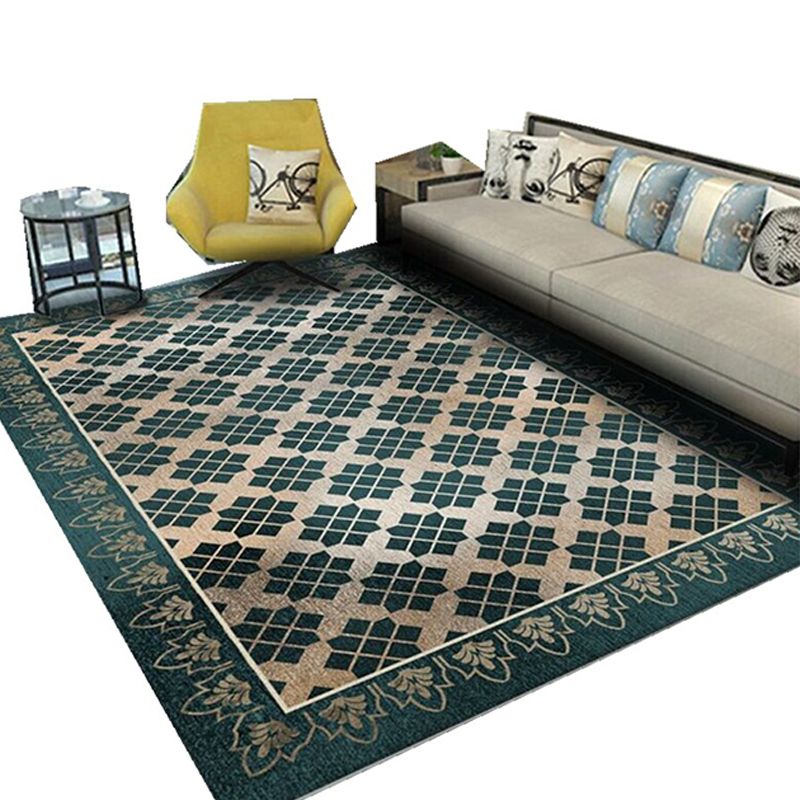 Light Brown Modern Rug Blending Flower Rug Stain Resistant Area Rug for Living Room