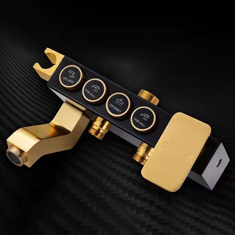 Modern Adjustable Water Flow Shower Faucet Shower Arm Shower System on Wall