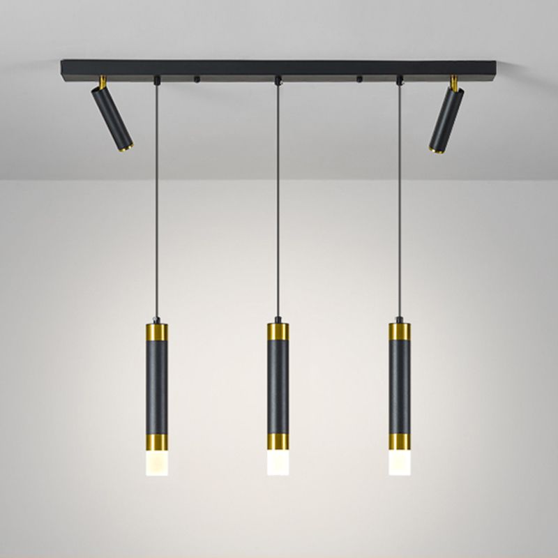 Luce a ciondolo a LED LED LINEARE BLACE LUCE MODERNA CONTRO CONTRO CHE STRANTE LUCE DA ACRILICA