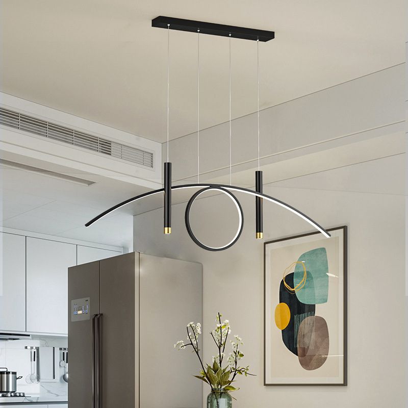 Arc Island Lighting Acrylic Contemporary Simplicity Pendant Lighting Fixtures for Restaurant