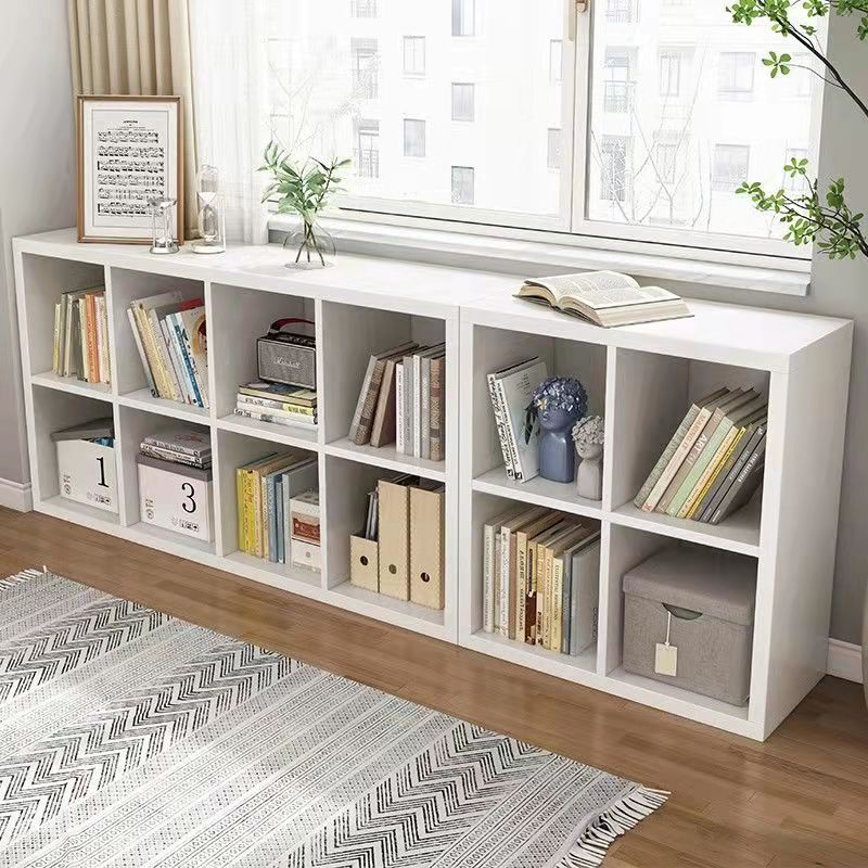 11.81"W Bookshelf Scandinavian Style Closed Back Bookcase for Home and Office