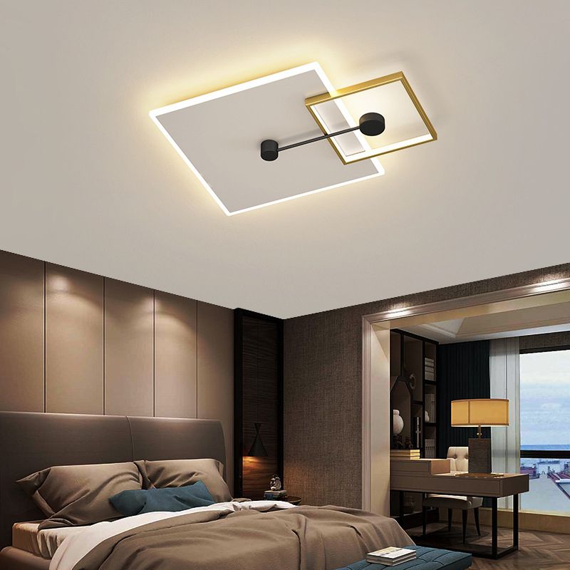 Lámparas empotradas geométricas Lámparas de techo acrílicas simples para dormitorio