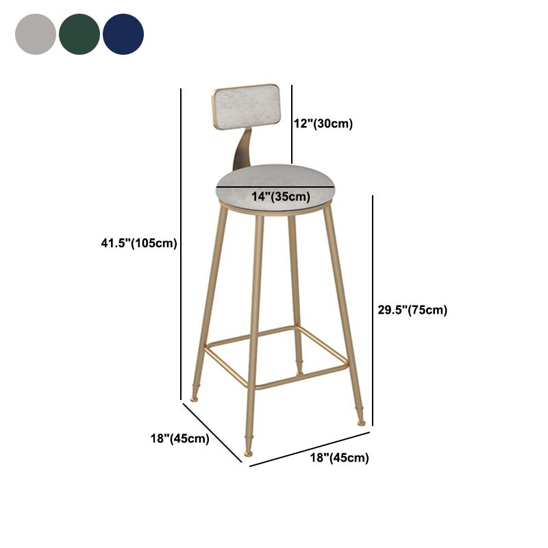 Luxurious Rectangle Marble Bar Table Set 1/3 Pieces Counter Table with Metal Stools