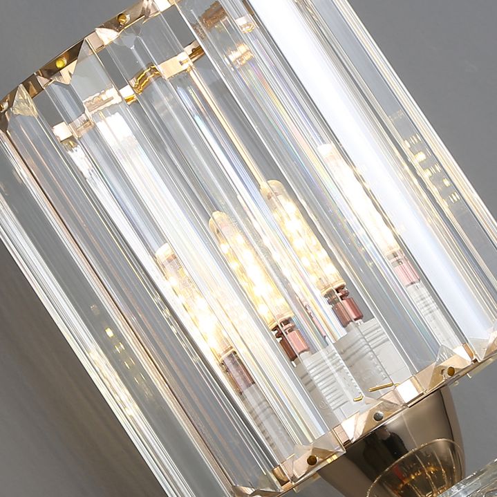 Luz de pared de cristal contemporánea Luz de apliques de 1 luz para dormitorio