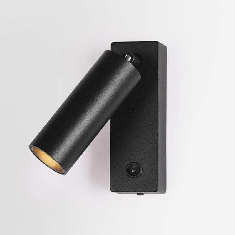 Éclairage d'applications à LED simple Dispose de luminaire mural cylindrique avec nuance métallique