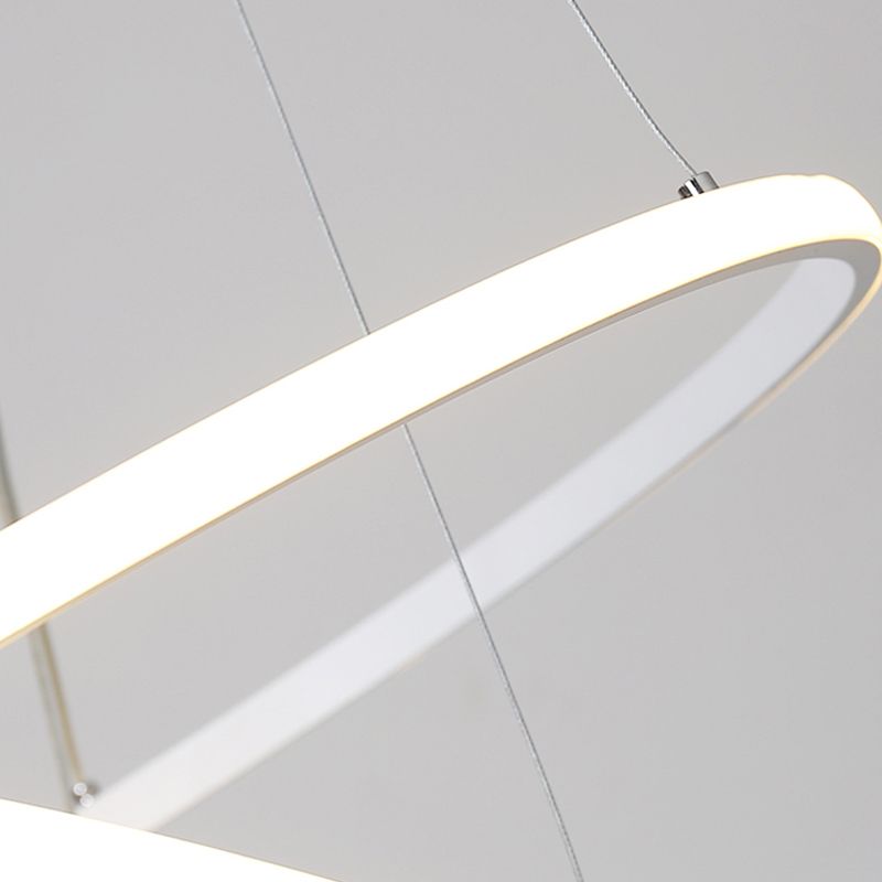 Kit de luz colgante de orbe lámpara de lámpara LED blanca acrílica moderna en luz cálida/blanca, 8 "+16"/16 "+23.5"/8 "+16" +23.5 "de ancho