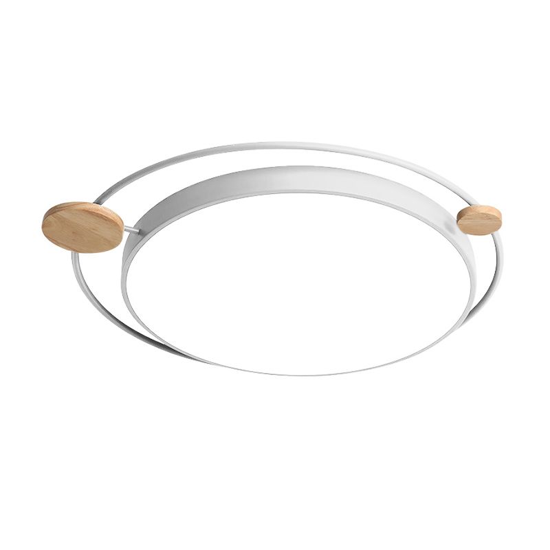 Modernistisch rond plafondgemonteerd licht acryl 16"/19,5"/23,5" W LED slaapkamer grijs/wit inbouwlicht in natuurlijk/3 kleuren licht
