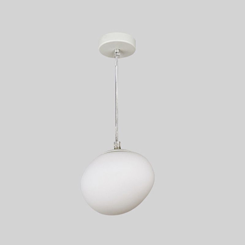 Nordique pavé pavé en verre blanc lampe à la suspension de la salle à manger 1