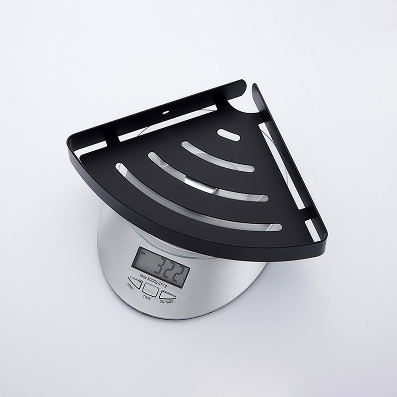 Silver/Black Bathroom Accessory Set Modern 1/2/3 - Piece Bath Shelf