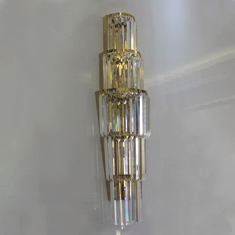 Kristallgeschichtetes Wandleuchten moderner Stil mit mehreren Lichtern Wand montierte Lampen