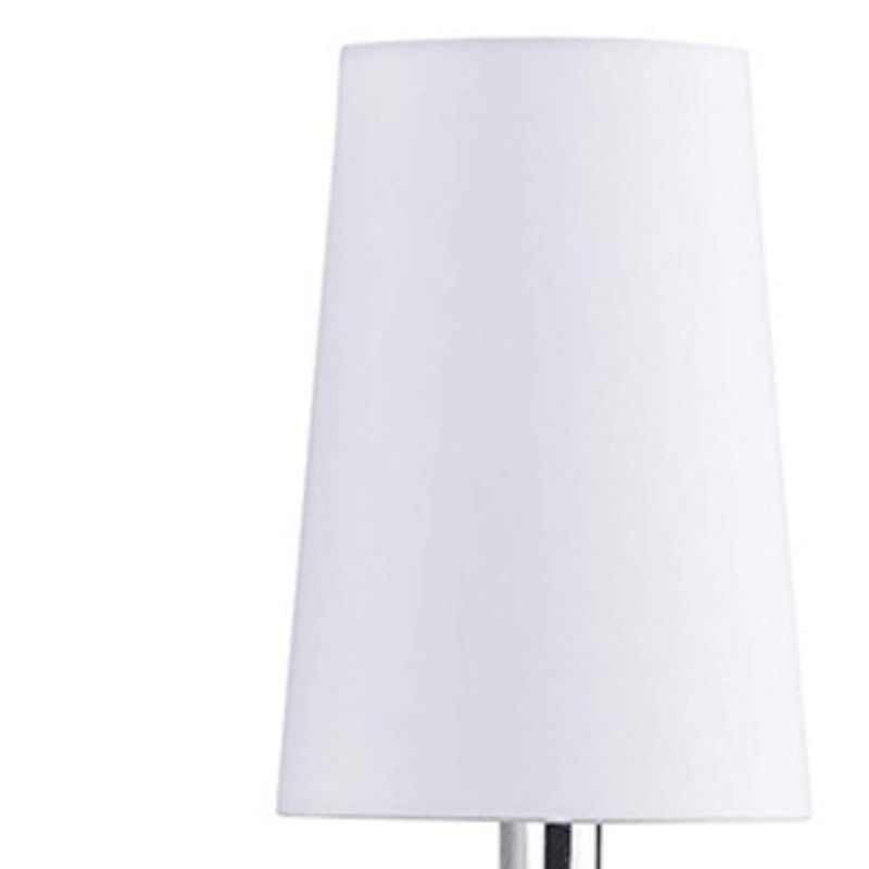 Iron and Fabric Wall Sconce Post Modern 1 - Light Wall Lighting Fixture with White Shade