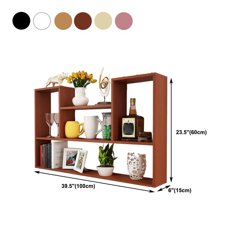 Scandinavian Manufactured Wood Floating Bookcase 23.6"H Bookcase