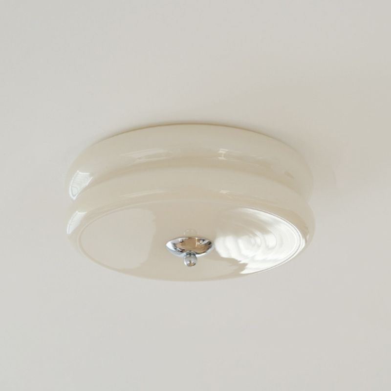 Flush Mount Lighting Modern Glass Flush Mount in White Finish