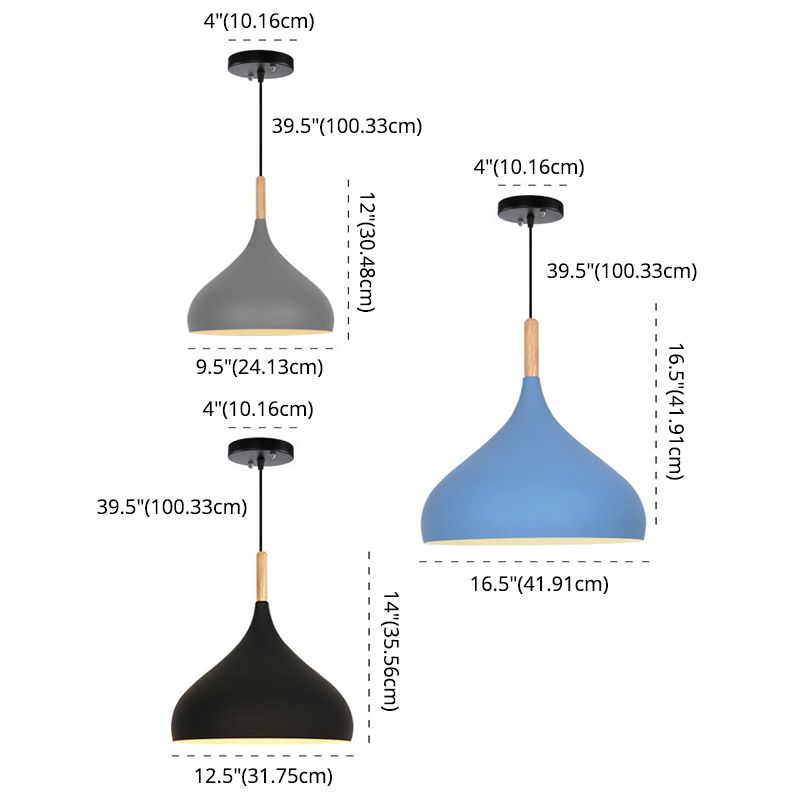 1 Light Metal Suspension Pendant Modern Wavy Dining Room Hanging Light Fixtures