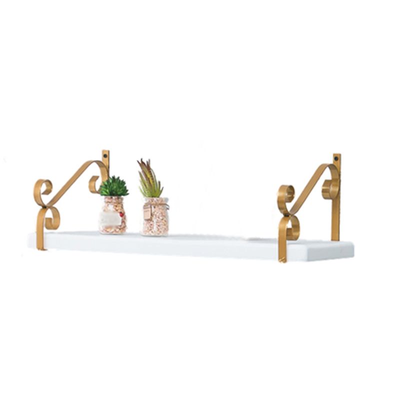 Closed Back Bookshelf Glam Style Wall Mounted Bookcase for Office Home Study Room