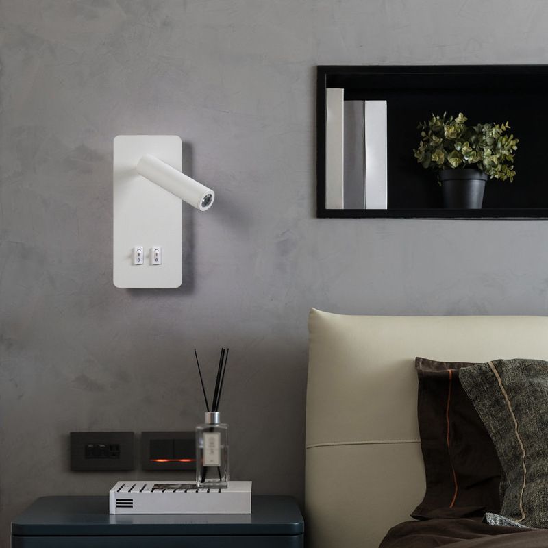 Aluminum Cylinderical Wall Lighting Fixtures Modern Minimalist Style 2 Lights Wall Light