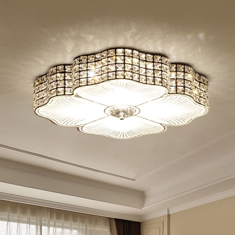 Techo de LED contemporáneo Vaciado de cristal con sombra de color negro de color negro