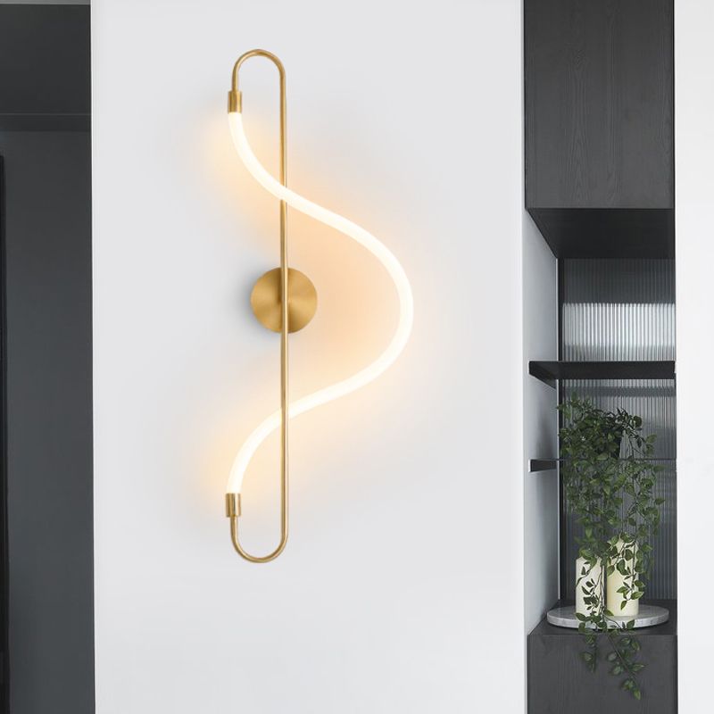 Nordic Wall Mount Lamp Modern Style Strip Shape Wall Sconce Light for Living Room